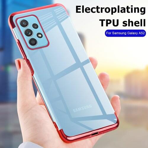 For Samsung Galaxy A52 A72 A42 Case Plating Case Full Protection Plating Soft Cover For Samsung A32 4G 5G Coque Silicone Fundas