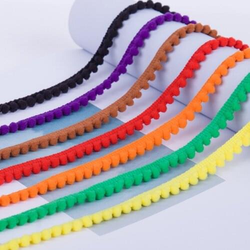 New 10 meters Decoration Plush Ball Lace Ribbon For DIY Material Sewing Decoration Accessories Curtain Decoration Edge