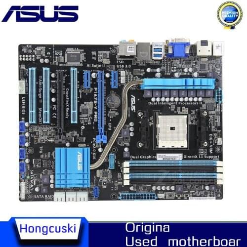 For ASUS F1A75-V PRO original motherboard Socket FM1 DDR3 USB3.0 SATA3 A75 Desktop Motherboard