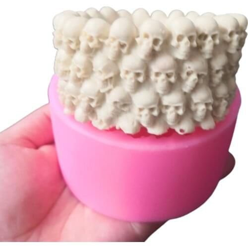 Skull Ashtray Epoxy Resin Mold Plant Flower Pot Silicone Mould DIY Crafts Candle Holder Casting Tools