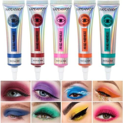 HANDAIYAN 12 Colors Matte Neon Eyeshadow High Pigment Yellow Pink Eye Shadow Dust Summer Matte Eye Shadow Cream
