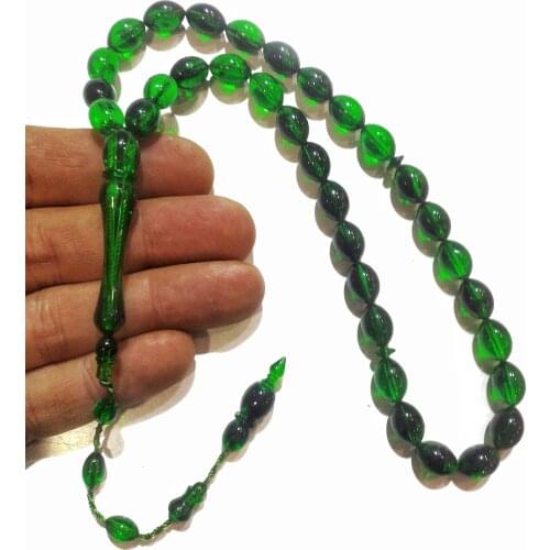 Islamic Tasbih Muslim Rosary Beads 33 Prayer For Men Bracelet, Accessory Musbiha, Imitation Amber Stone, Handmade Turkey 05