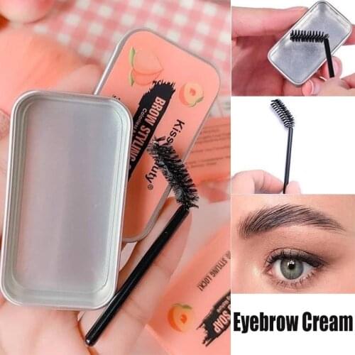 Eyebrow Cream Soap Wax Trimmer Fluffy Feathery Eyebrows Pomade Gel for Eyebrow Styling Makeup Soap Brow Sculpt Lift Eyebrow Wax