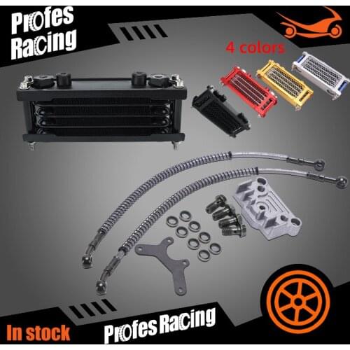 Motorcycle Oil Cooler Radiator Cooler Set For 50 70 90 110 125 140cc Dirt Bike Monkey Bike DAX Pocket Bike ATV Motor Oil Coolin
