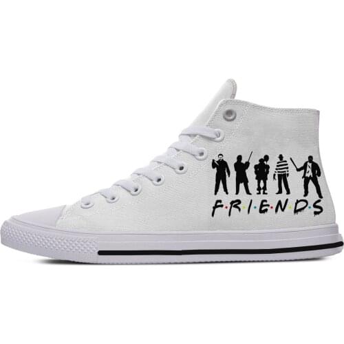 Friends Clown Horror Movie New Arrive Fashion Lightweight High Top Canvas Shoes Men Women Casual Shoes Breathable Sneakers