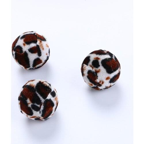 Cat Ball Cat Toys Interactive Plush Leopard Print Fetch Balls Training Dog Pet Funny Bell Ball Cats Kitten Kitty Pet Products