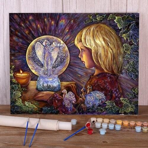 Snow Globe Painting By Numbers Package Acrylic Paints 40*50 Picture By Numbers Photo Wall Decoration Crafts For Handicraft