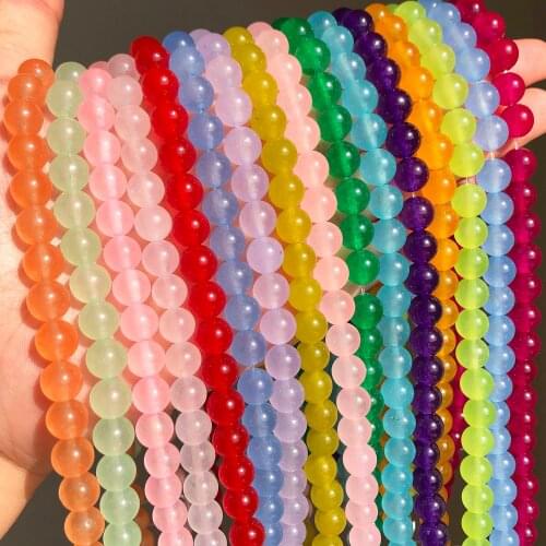 Wholesale Jades Chalcedony Beads Natural Stone Bedas for Jewelry Making Loose Spacer Round Beads DIY Necklace Bracelet 4-12mm
