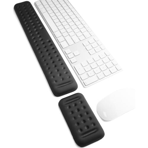 Keyboard Mouse Wrist Rest Ergonomic Memory Foam Hand Palm Rest Support for Gaming and Typing Wrist Pain Relief