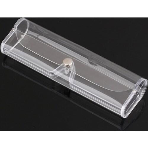 Unisex Portable Glasses Storage Boxes Ultralight Plastic Transparent Glasses Cases for Women Men Clear Glasses Cases Organizer