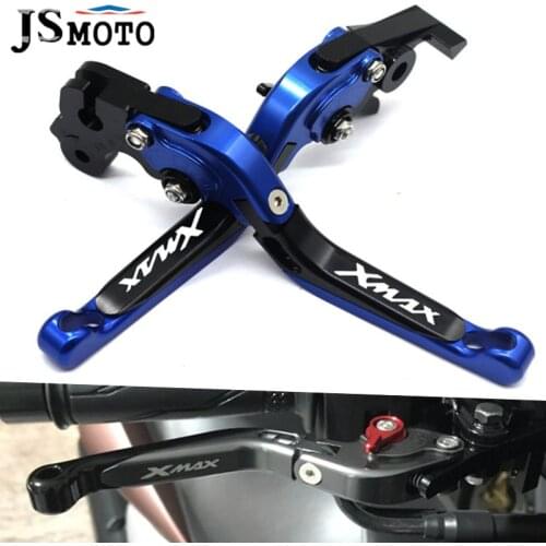 For YAMAHA XMAX X-MAX 125 200 250 300 400 2014-2019 Motorcycle Brake Levers Clutch Adjustable Folding Extendable Handle Grips