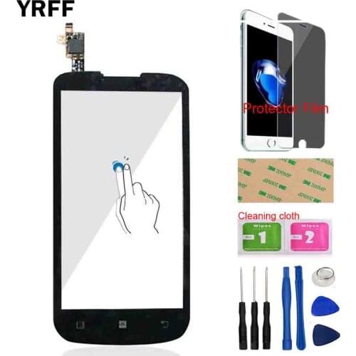 Mobile Touch Screen For Lenovo A800 Touch Screen Touch Digitizer Panel Glass Sensor Tools Front Glass Protector Film