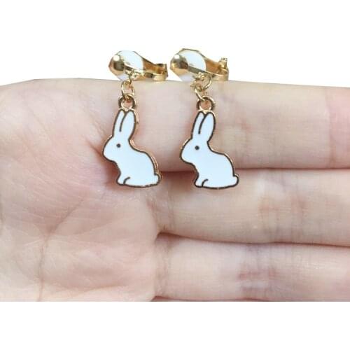 Ear Cuff cartoon Rabbit Clip On Earrings Without Piercing For Kids Women Earings Jewelry 2020 Earring Cuffs No Pierced