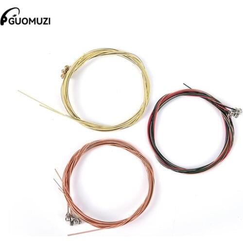 6Pcs/Set Fashion Design Acoustic Guitar Strings Rainbow Colorful Guitar Strings E-A For Acoustic Folk Guitar Classic Guitar