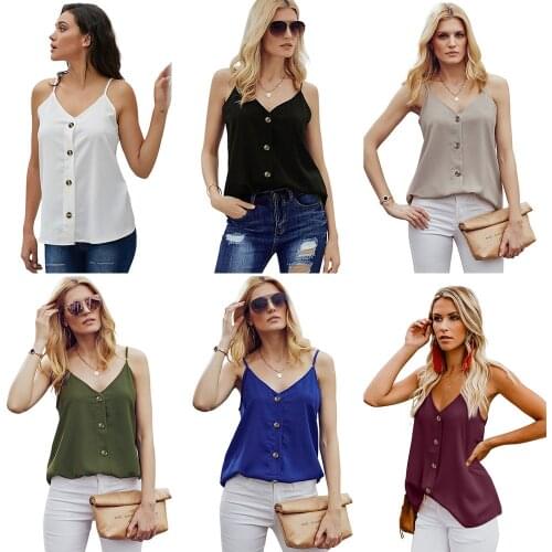 Camisetas De Mujer White Summer Clothes for Women Sleeveless Cami Top Backless T-Shirts for Girls V-Neck Camisole Tank Tops