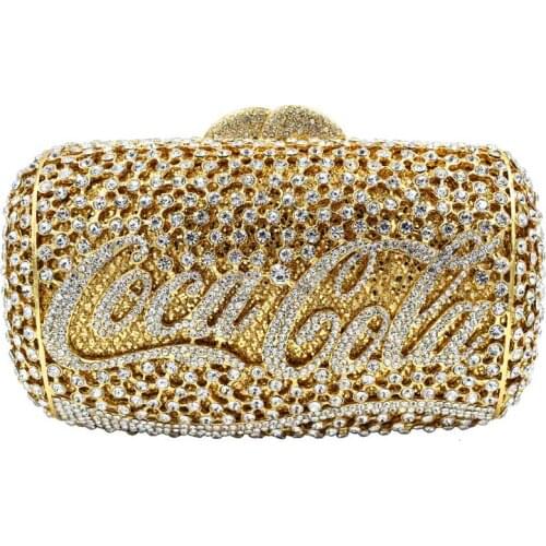 Female Personality letter Handbags Square Inlay Crystal Chain Shoulder Handbags Clutch bags A508