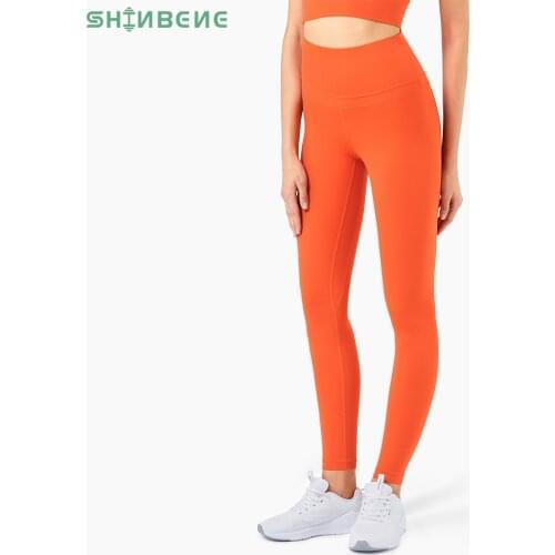SHINBENE 25" DOUBLE HIPLINE Yoga Pants Sport Gym Leggings Women High Waist Squat Proof Running Fitness Pocket Leggings Tights