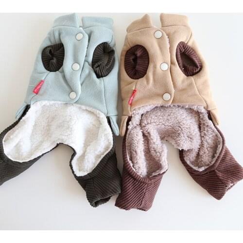 Pet Winter Coat Jumpsuit Small Dog Clothes Outfit Garment Yorkies Maltese Bichon Frise Poodle Dog Clothing Outerwear Dropship