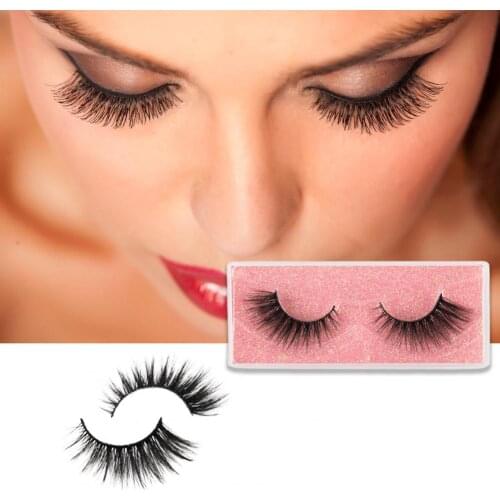 1 Pair Artificial Eyelash Natural Effect Slender Exquisite Imitation Mink Hair Eye Lash for Girl