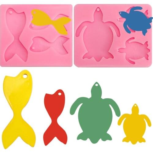 1PCS tortoise, marine life, 3D fondant resin mold, chocolate cake baking kitchen mold decoration mold