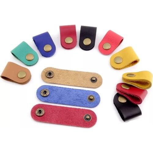 10pcs Cable Organizer Leather Earphone Cable Winder for Earphones USB Cable Management USB Data Line Clip Wire Holder Organizer