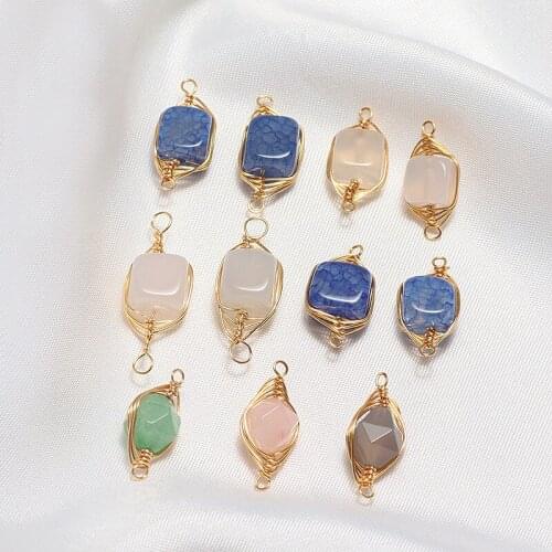 10pcs Summer wind colorful sweet charm for earrings bracelet accessories handmade DIY material geometric pendant