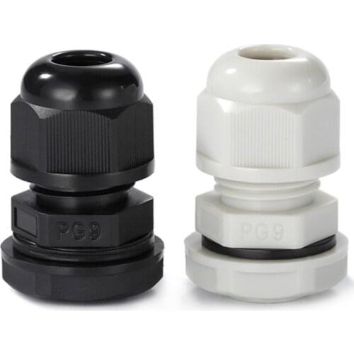 2021 Hot Sale 10PCS PG9 Cable Waterproof Connector Plastic Nylon Cable Fixed Head