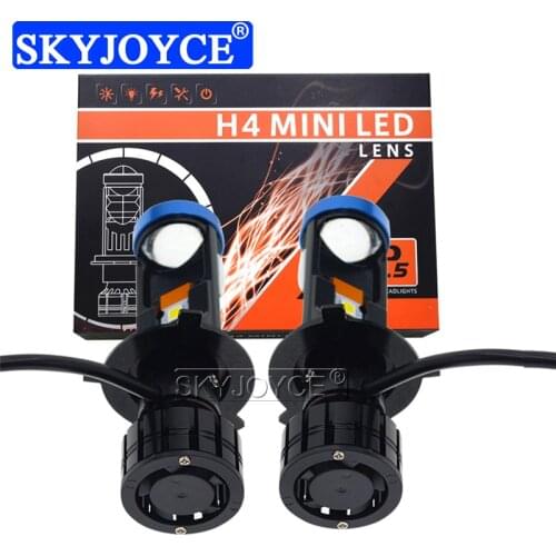 2021 NEW LISTING SKYJOYCE SUPER VERSIONLED H4 Mini LED Projector Lens 70W 12000LM H4 Hi/Lo Beam Auto High Bright P5 LED H4 Lens
