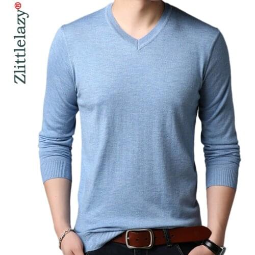 2020 New Casual Thin Striped Knitted Solid Pull Sweater Men Wear Jersey Mensluxury Pullover Mens Sweaters Male Fashions 93051
