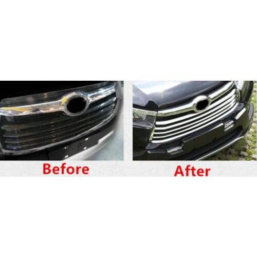 4*Chrome Front Grille Molding Cover Trim 2014-2016