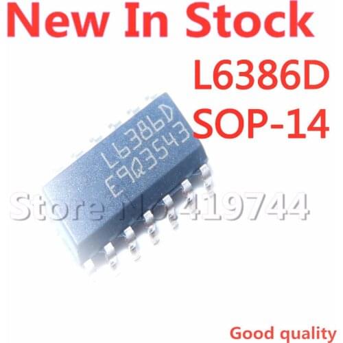 5PCS/LOT L6386D L6386D013TR SOP-14 SMD high voltage and low side driver chip In Stock NEW original IC