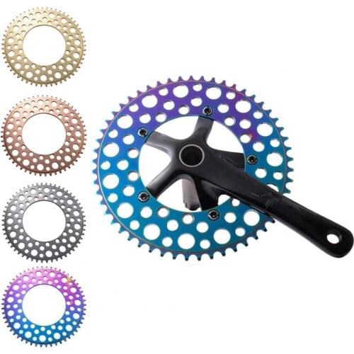 54T/56T Round Narrow Wide Bicycle Chainring Crankset Tooth Plate Aluminum Alloy Mountain Bike Crank Folding Bike Sprocket Disc