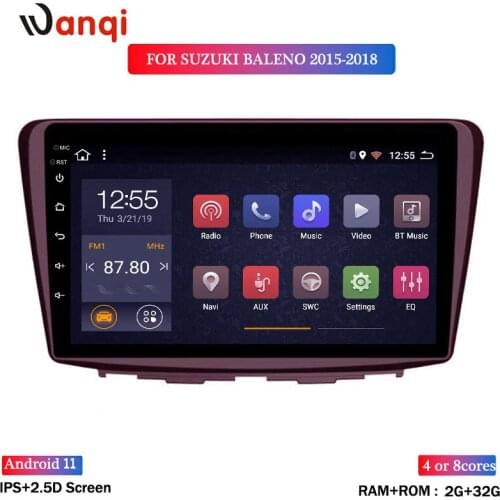 Wan qi 2G RAM 32G ROM 9 inch Android 8.1 car multimedia system for suzuki Baleno 2015-2018 gps radio navigation with wifi