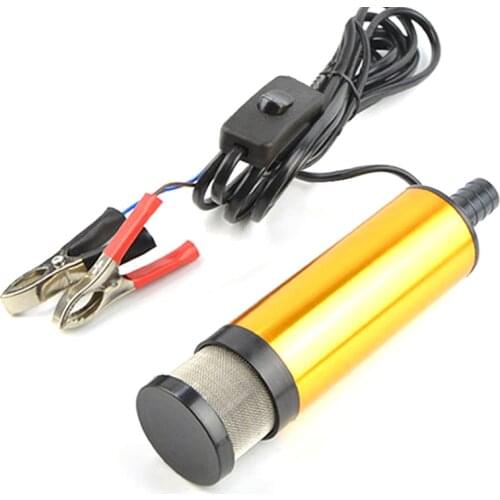 Mini Car Electric Oil Pump 12V 24V For Pumping Diesel Oil Water Submersible Aluminum Alloy Shell 12L/min Fuel Transfer Pump