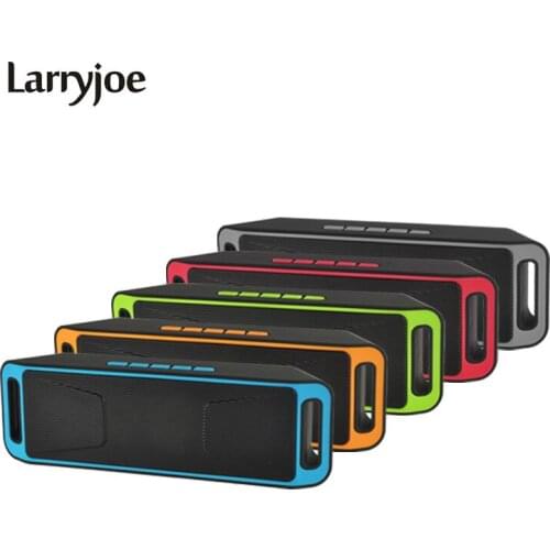 Larryjoe Wireless Speaker Bluetooth 4.0 Caixa De Som Stereo Subwoofer Speakers TF USB FM Radio Built-in Mic Dual Bass Sound Box