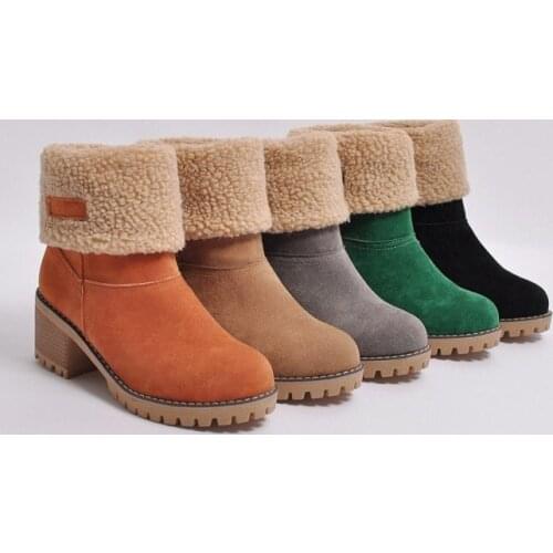 Cross-border large size fashion outdoor leisure sports ladies snow boots non-slip increased warmth high-top snow boots