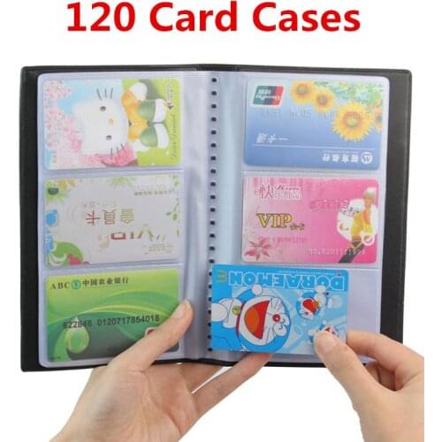 Business Portable Credit Card Holders High Quality Leather 120/160/180/240/300 Bank Card Case Holder Organizer Book