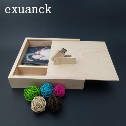 Exuanck Best Wendding Photography Gift /Lover Gift Usb Stick + Album Box (170*170*35mm) 4-64GB Usb 2.0 Flash Drive Pendrive