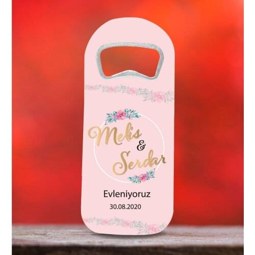 Personalized Long Will Open Magnet 4.5x11cm 30 Pcs, Engagement, Henna, Wedding Souvenir