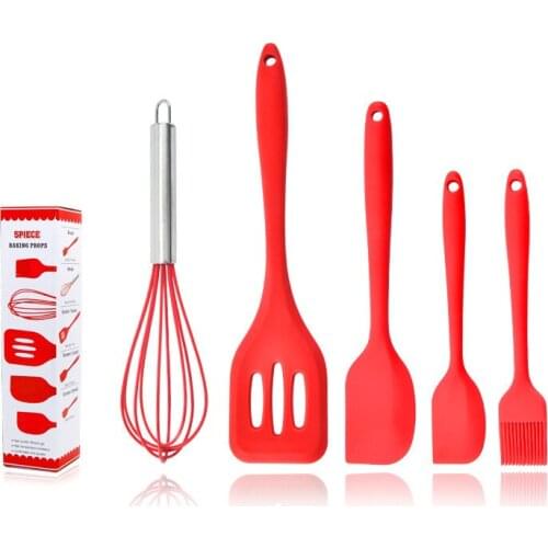 Baking Tools Whisk Spatula Steak Frying Spatula Spatula Five-piece Baking Baking Set