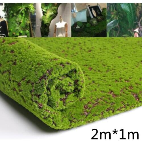 Artificial Plant Coffee Artificial Moss Fake Green Plants Grass For Shop Patio Wall Decor DIY Home Decorations1M*2M