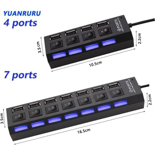 USB2.0 hub multi-port switch HUB hub power adapter mouse keyboard U disk card reader printer high-speed extender with PC switch