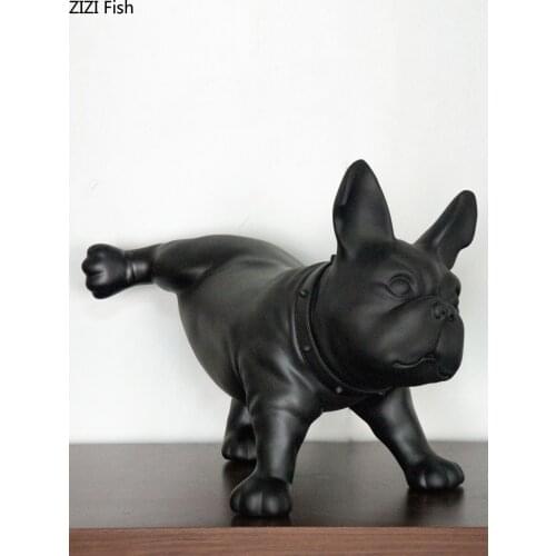 Creative Nordic Resin French Bulldog Simulated animal Decorative ornaments Modern home Decorative crafts christmas figurines