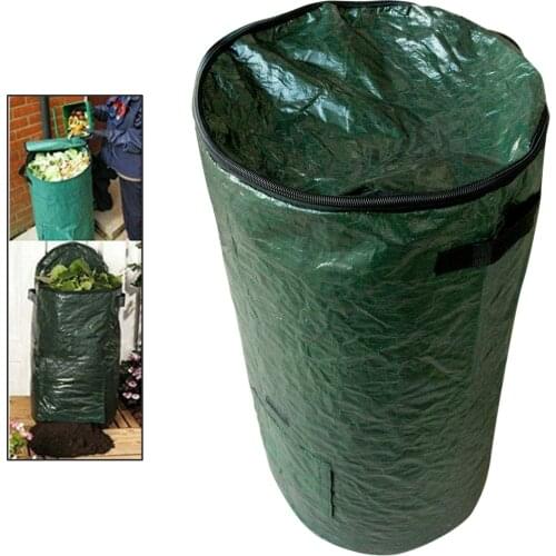 LETAOSK Dark Green 80L Compost Bin Bag Garden Kitchen Organic Waste Disposal Composter