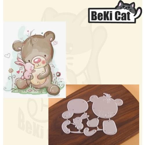 Bear rabbit Metal Cutting Dies Stencils for DIY Scrapbooking photo album Decorative DIY Paper Cards