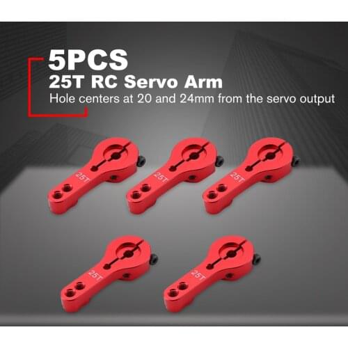5pcs 25T Metal Servo Rocker Metal RC Servo Arm Aluminum RC Model Set For Futaba For Savox For Xcore For HL For HSP