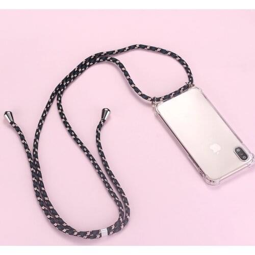 Mobile Phone Chain Strap, with Chain Lanyard, Phone Case for Xiaomi Redmi 8 Mobile 7A Note 7 8 9S K30 Mi 10 9T A3