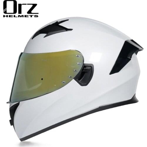 DOT Motorcycle Helmets Double Lens Racing Safety Full Face Moto Helmet Casco Capacete