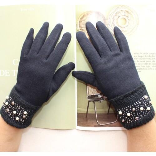 Bickmods New Ladies Knitted Gloves Colored Diamond Style Fashionable Autumn and Winter Warmth Gloves