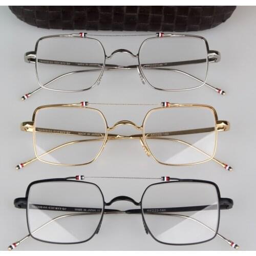 Thom Brand Titanium alloy Glasses Frame Prescription Small Square Eyeglasses Men Women Optical Spectacles Eyewear Oculos De Grau